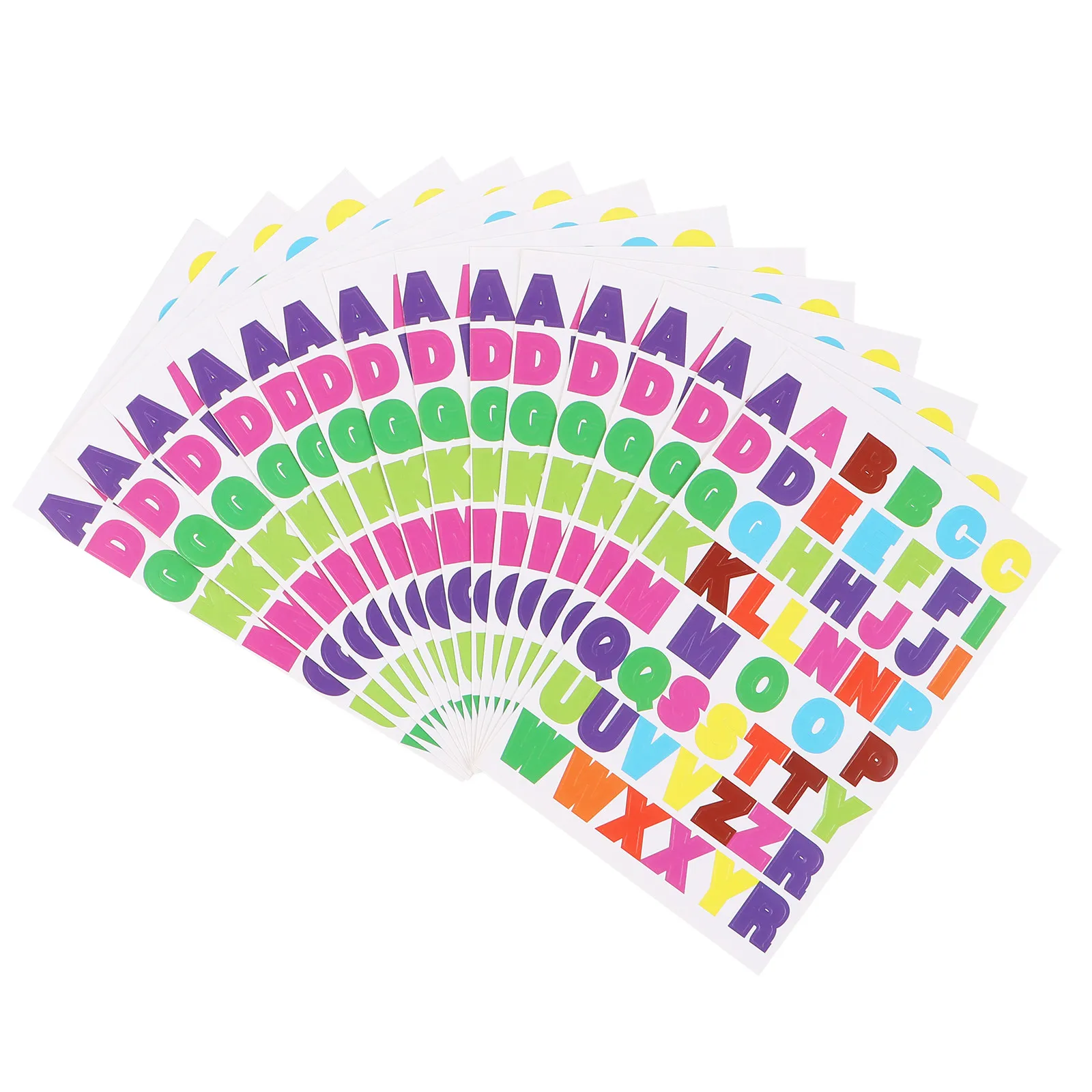 

50Pcs Letter Stickers Multi Color Alphabet Decals for Journal Diary Scrapbooking Album Paper Card Greeting Envelope Gift