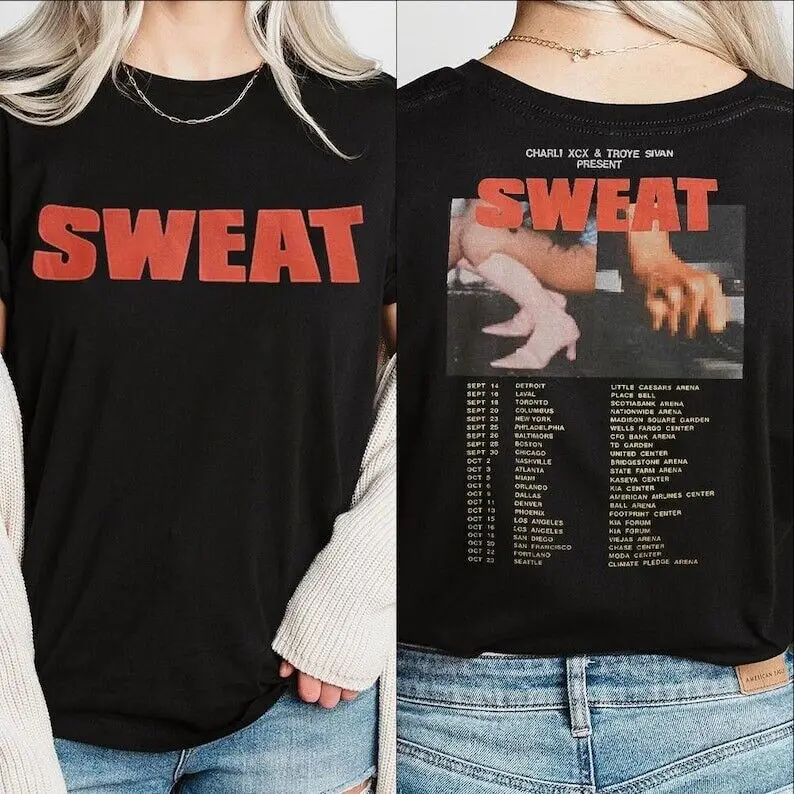 Sweat Tour T-Shirt: Troye Sivan And Charli Xcx Concert Shirt For Fans