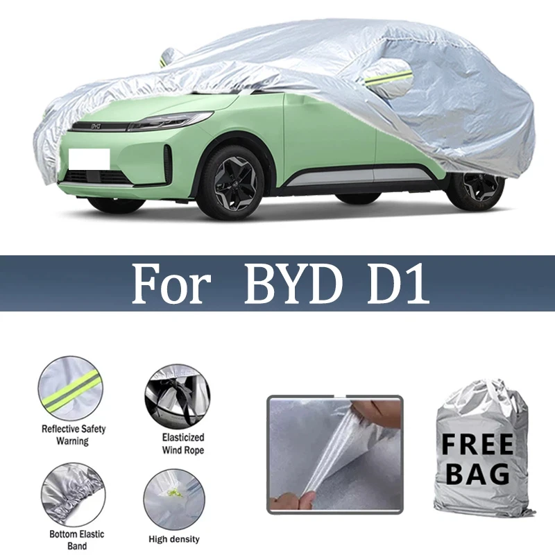 

For BYD D1 Car Cover Outdoor Protection Covers Snow Sunshade Waterproof Dustproof Exterior UV Car Accessories