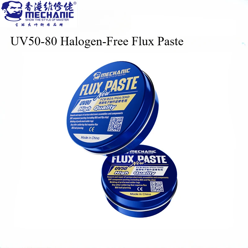 

MECHANIC UV50 UV80 halogen-Free Flux Paste No Clean Electronic Soldering Iron Welding For PCB BGA Mobile Phone Repair
