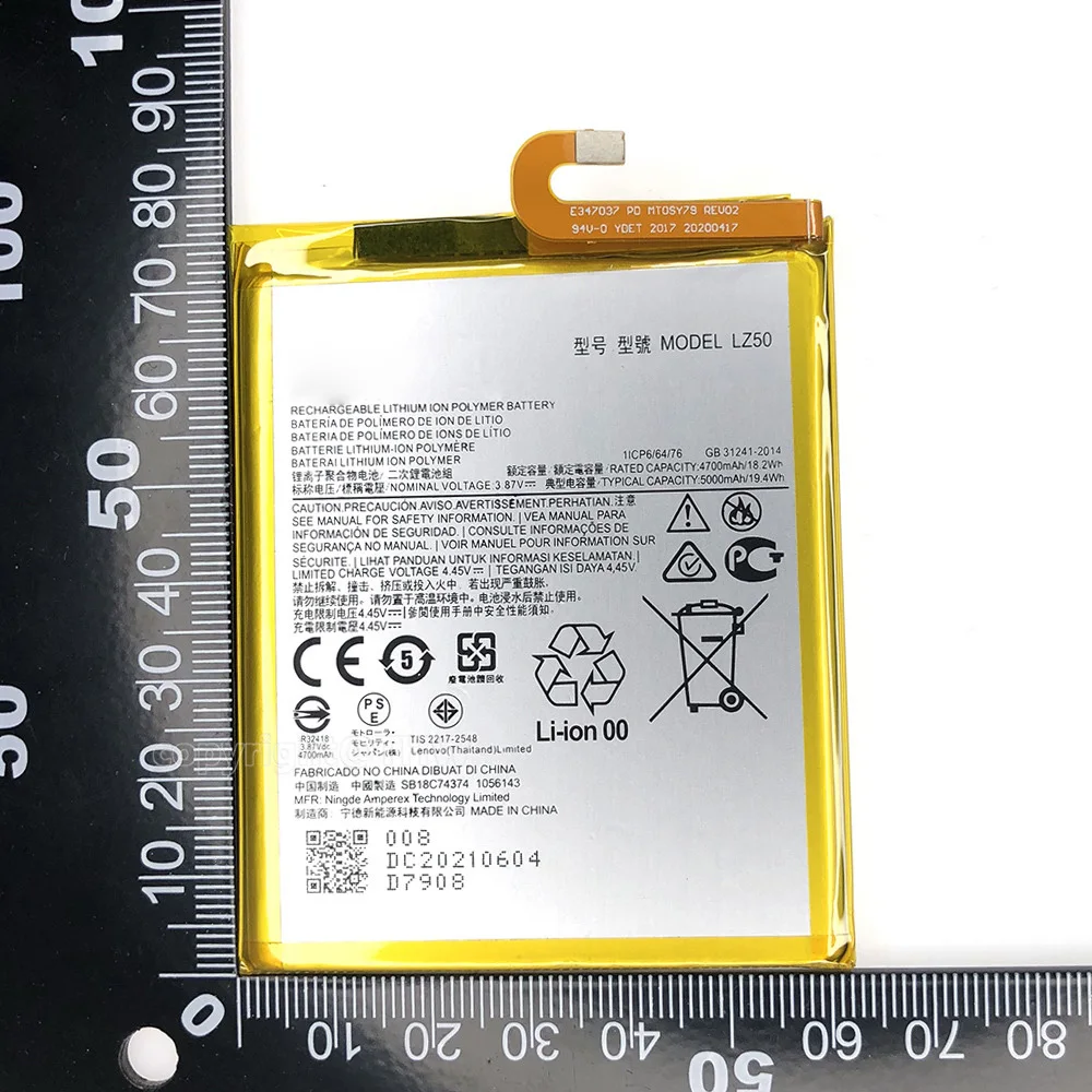 Genuine 5000mAz LZ50 Rechargable Battery For Motorola Moto One 5G Plus / G100 / Edge S XT2125 XT2125-4 Mobile Phone Bateria