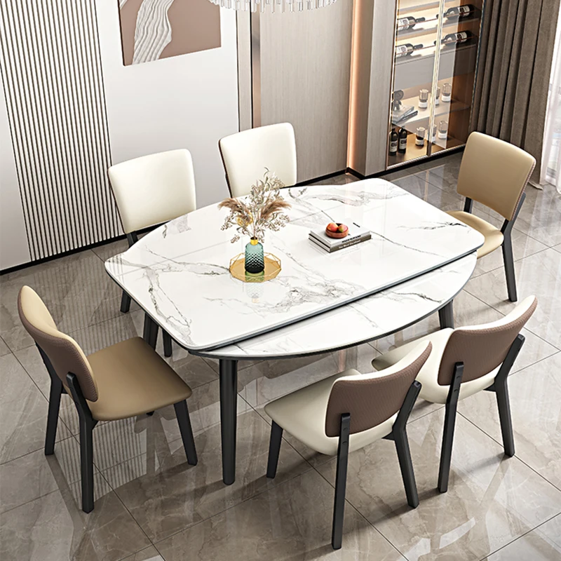 

Centerpiece Party Dining Table Living Room Luxury Modern Round Dinner Table Restaurant Center Big Tavolo Da Pranzo Furniture