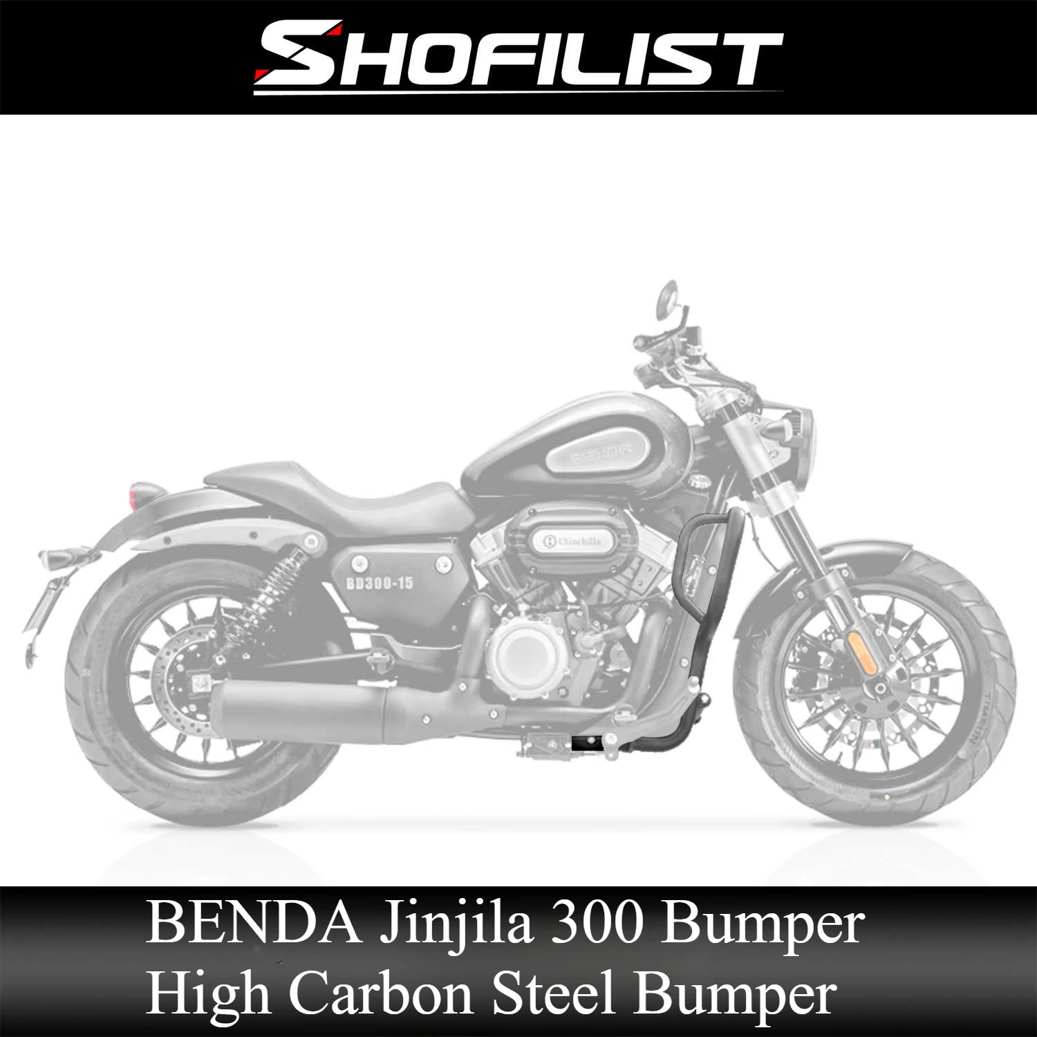 

For BENDA Jinjila 300 Modified Bumper, High Carbon Steel Bumper, Retro Anti Drop Bumper, and Body Frame High Quality