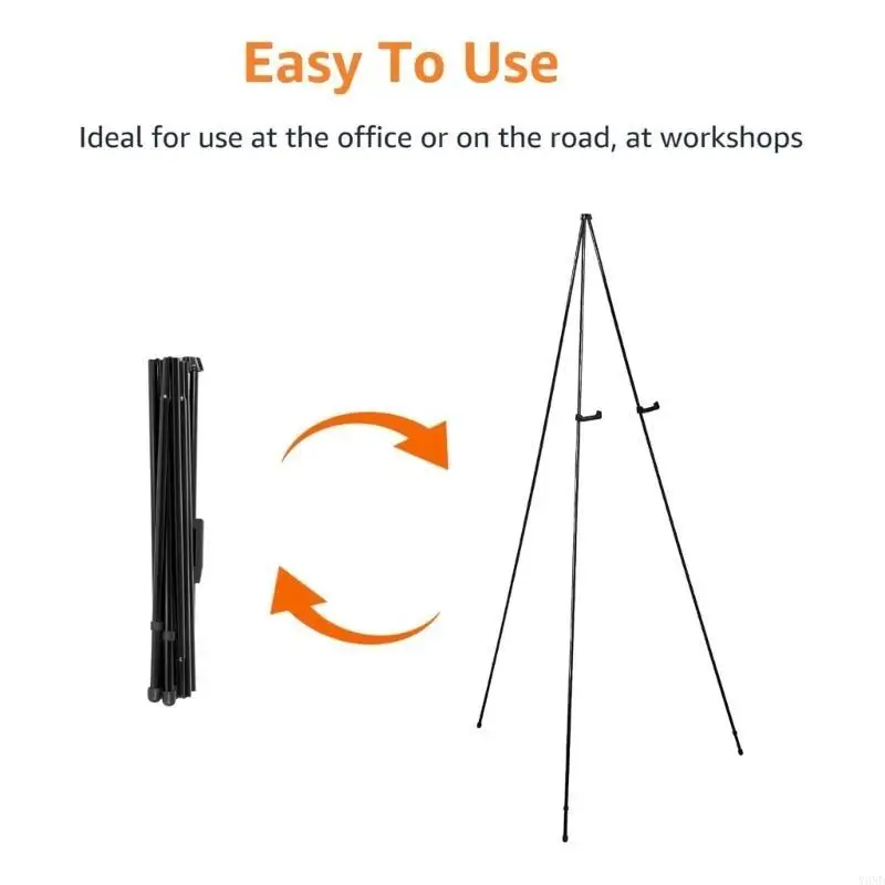 حامل لوحة معدنية قابل للطي مع إطار صلب وتصميم عملي مثالي لفصول الفن والرسم في الهواء الطلق Y3ND