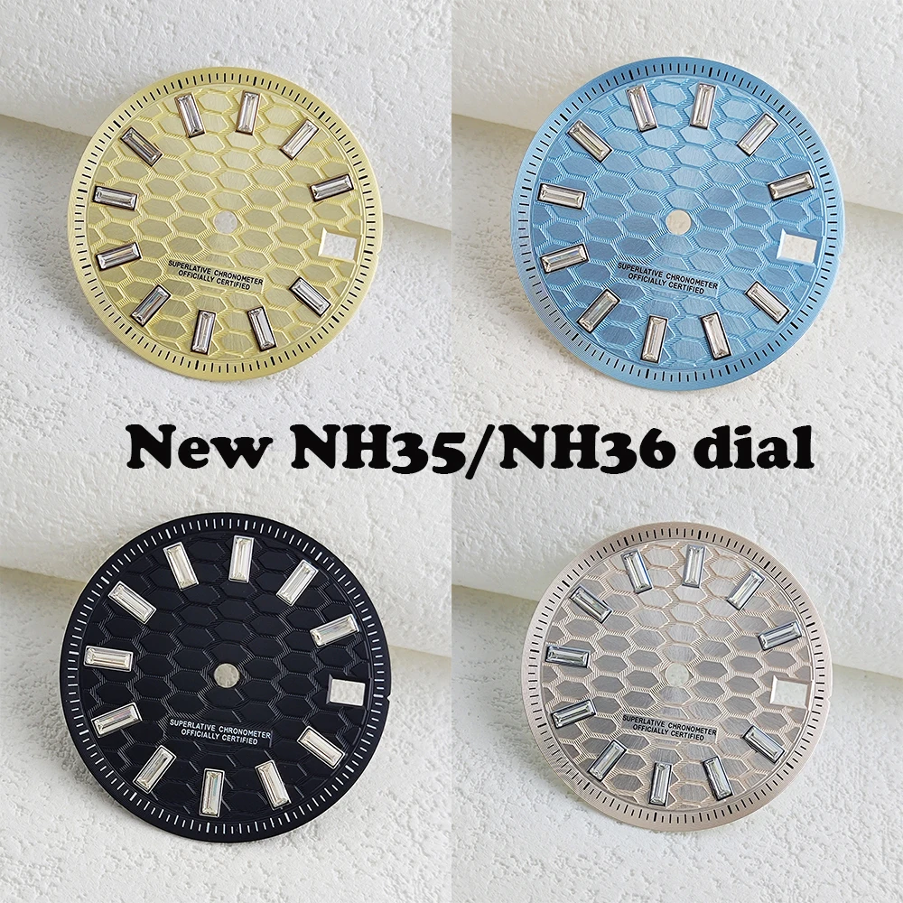 

Hot selling NH35 dial 28.5mm road shaped dial men's watch modified to NH35 movement watch accessories