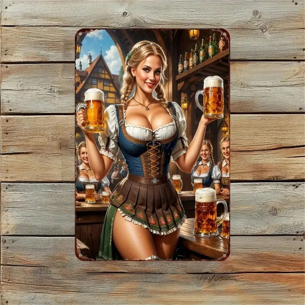 Retro Metall-Blechschild 20x30cm Sexy Girl Garage Wandkunst Vintage Heimdekoration