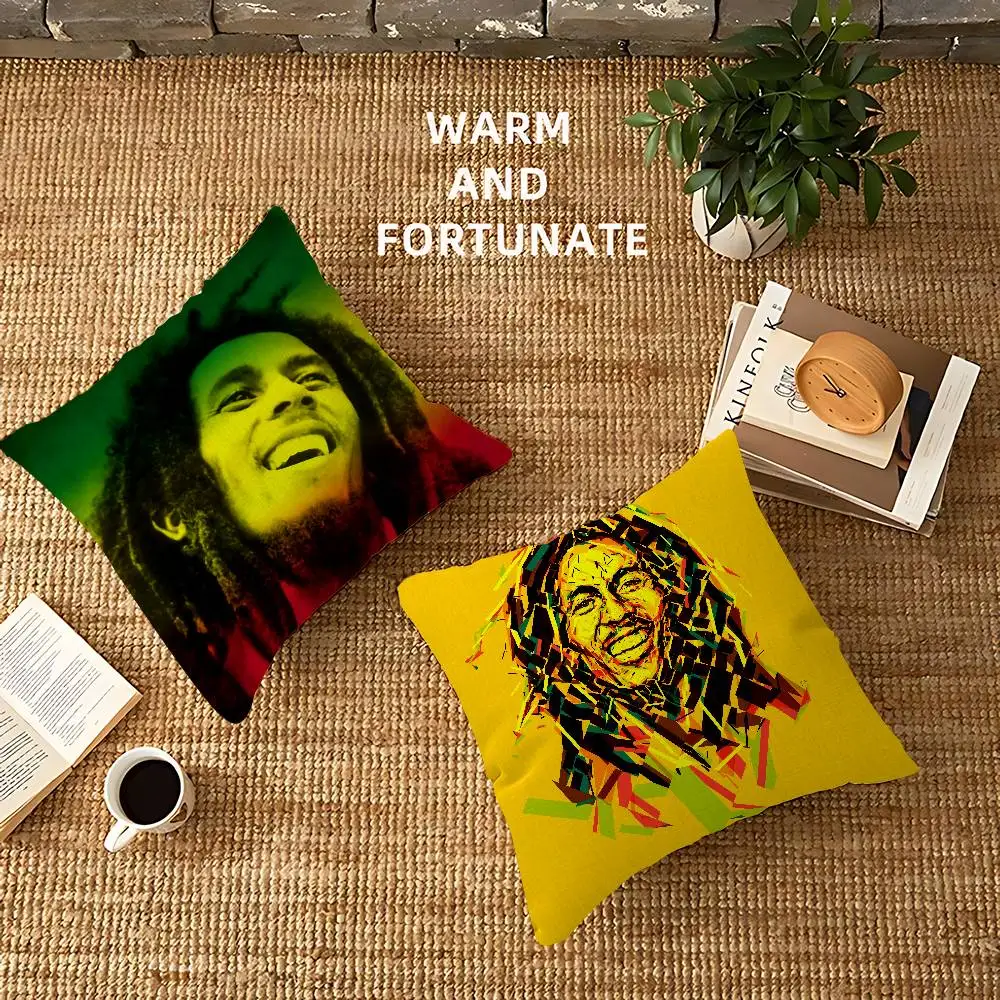 Jamaican Bob Reggae Marley Pillow Anime Pillow Sofa Bed Head Pillow Cover Cushion Cover 45x45 cm Fashion