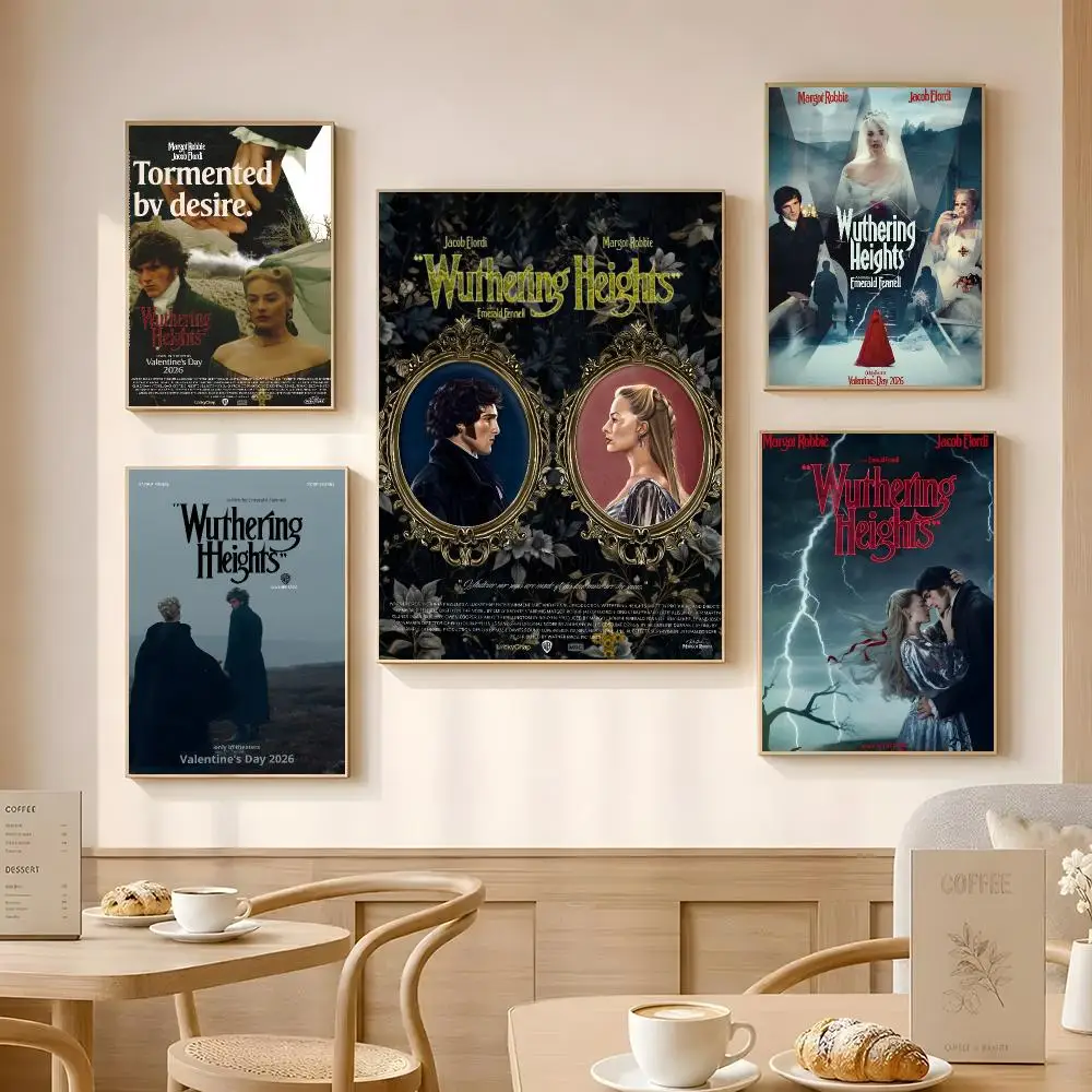 Movie Wuthering Heights Poster Poster Self-adhesive Art Waterproof Paper Sticker Coffee House Bar Room Wall Decor