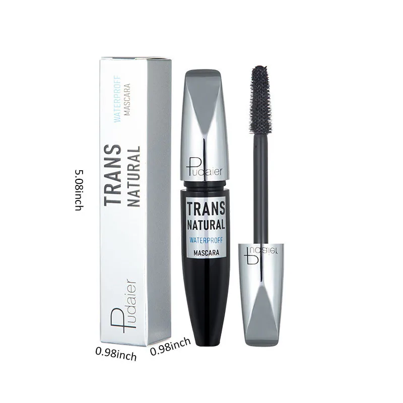 Lange krullende zwarte mascara Waterdichte formule voor natuurlijk ogende volumineuze wimpers