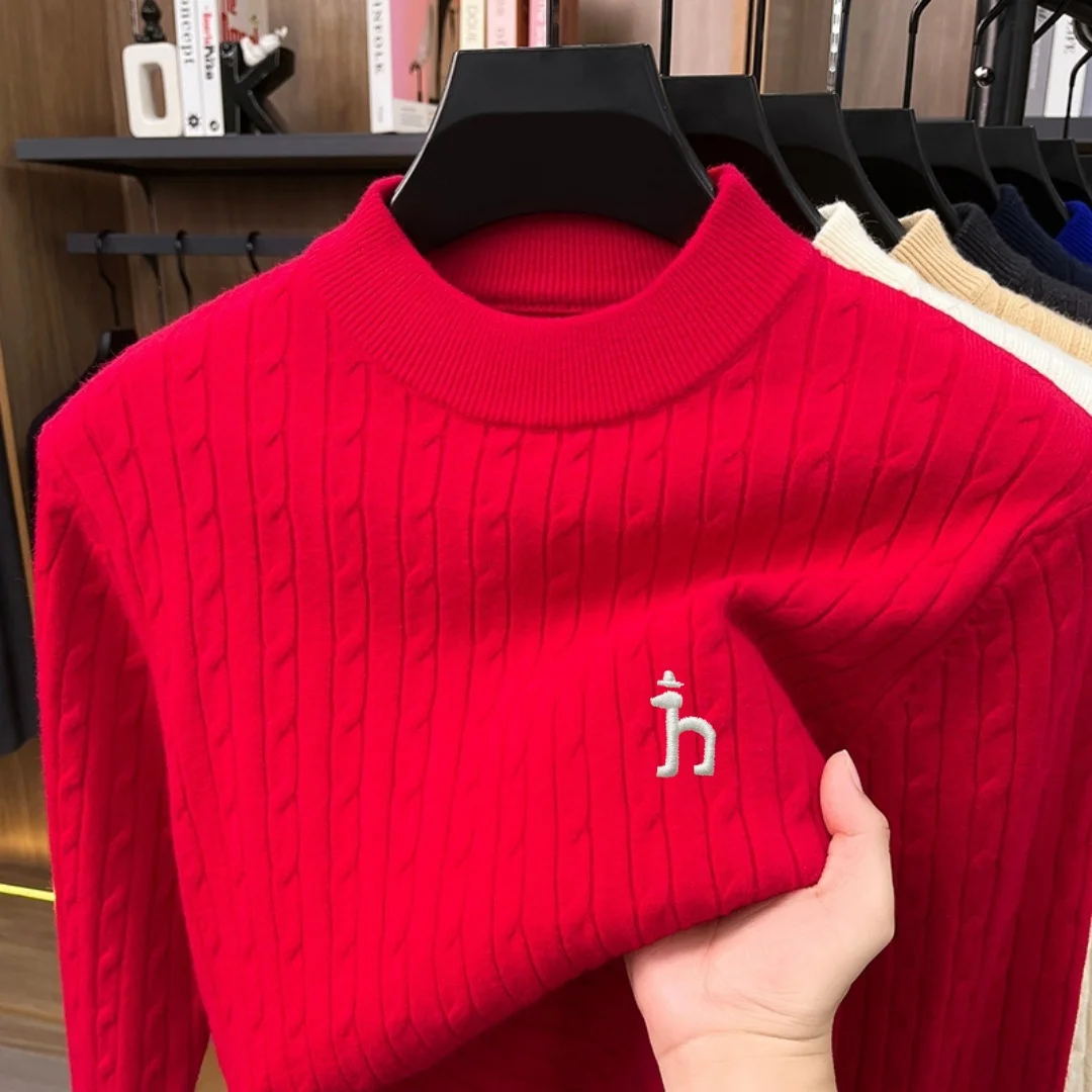 Neuer Winter-Pullover der Modemarke aus Samt, warm und bequem, Herrenbekleidung, Original-Welpen-Stickerei, koreanische Version, Pullover – Detail 14
