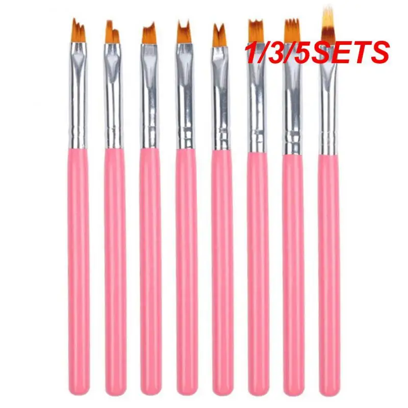 1/3/5SETS Acrylic Drawing Brushes Professional Efficient Uv Gel Drawing Brushes Nail Art Brushes Salon Trendy Uv Gel