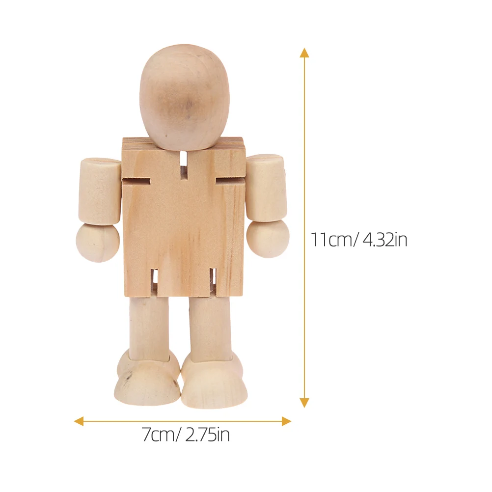 

4pcs Figurines Craft Kits Wooden Craft Home Decor Desktop Ornament Home Ornament Wooden Desktop Decor Gift
