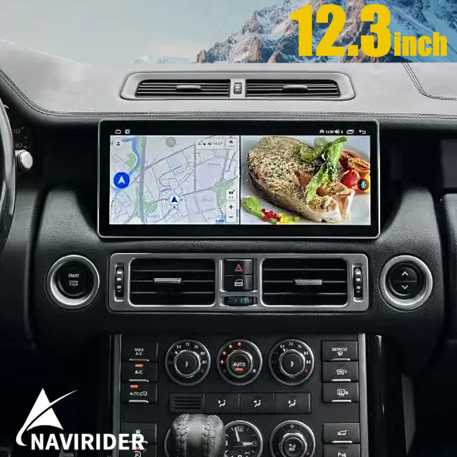 12.3inch Android 15 Stereo Carplay For Land Range Rover V8 L322 2002-2012 Car Radio Multimedia Video Player GPS Navigation HU