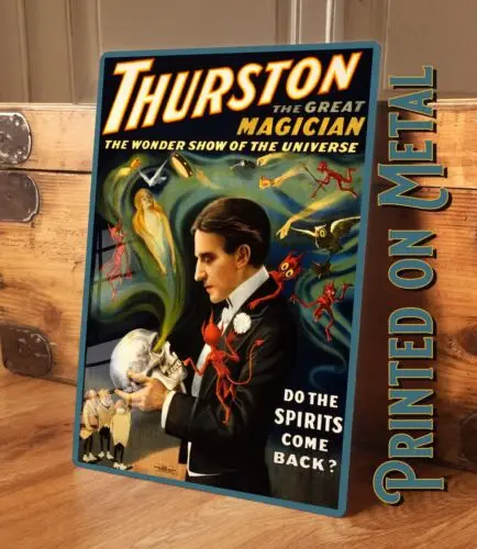 Vintage Home Wall Art Metallschild Retro Poster Howard Thurston Magician 1915