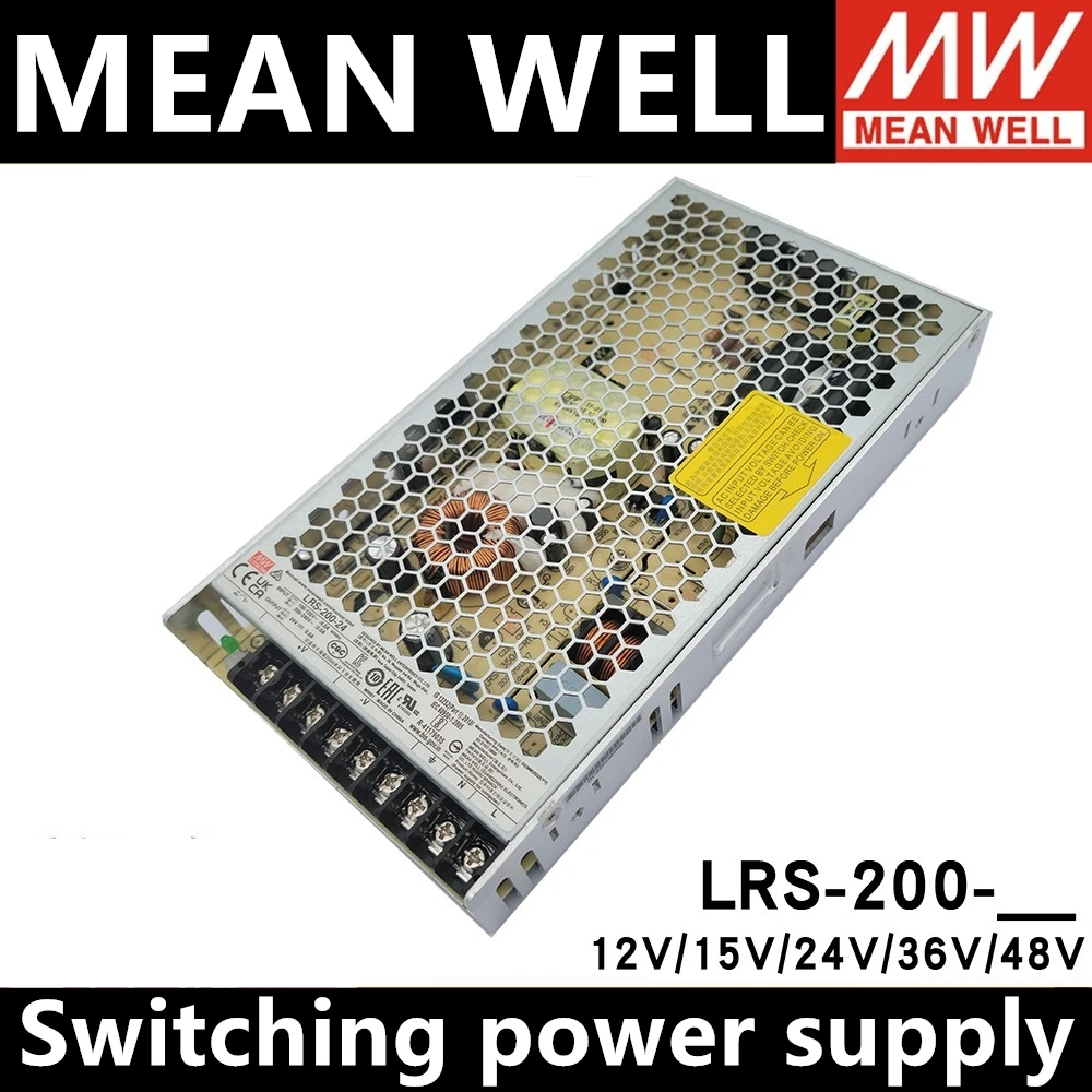 

MEAN WELL 200W 5V 12V 15V 24V 36V 48V Single Output Switching Power Supply LRS-200-5 LRS-200-12 LRS-200-24 LRS-200-36 LRS-200-48