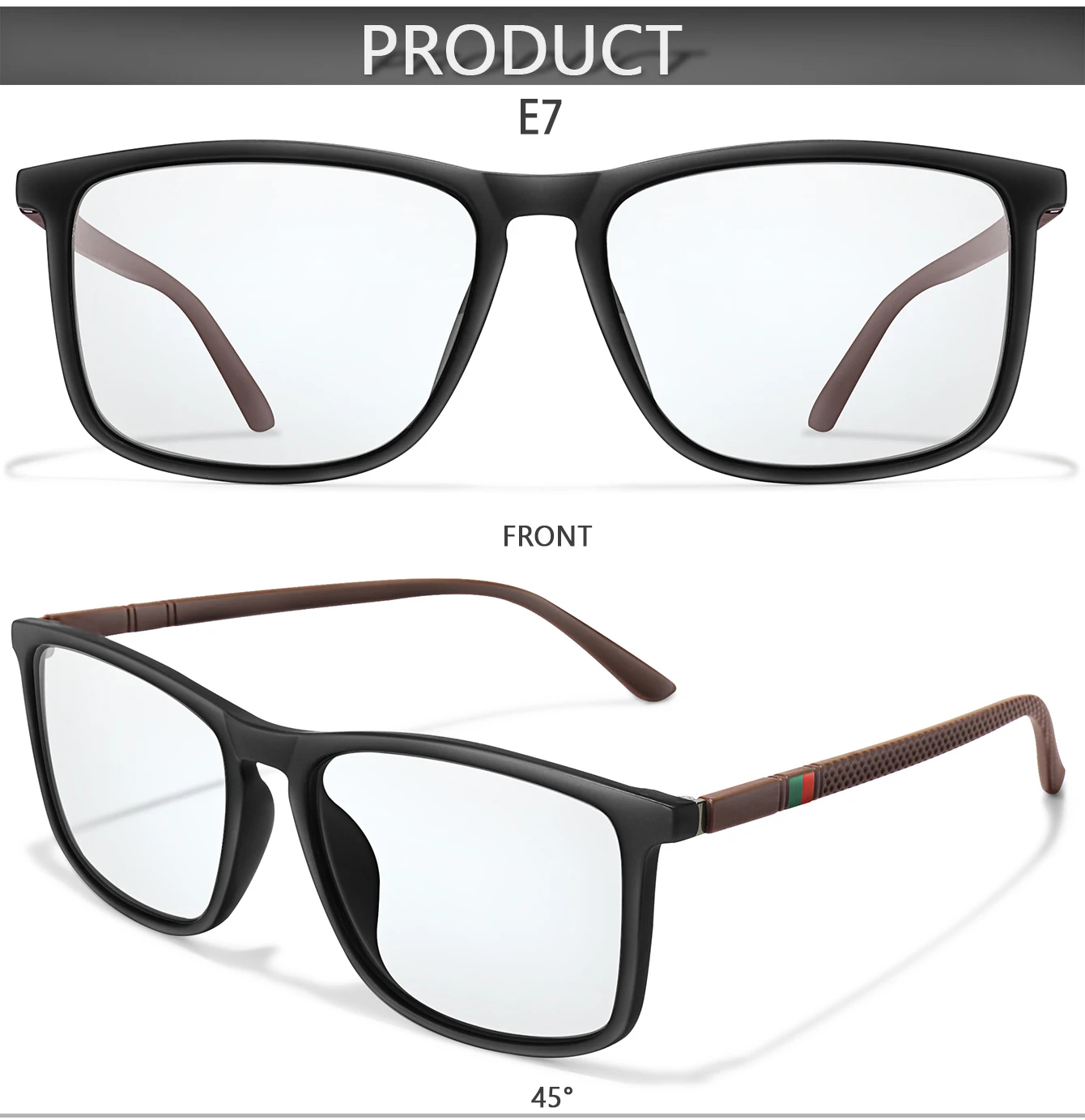 Klassische quadratische photochrome Sonnenbrille mit Etui für Damen und Herren, Outdoor-Sport, Radfahren, Baseball, bequeme Brille mit Box – Detail 4