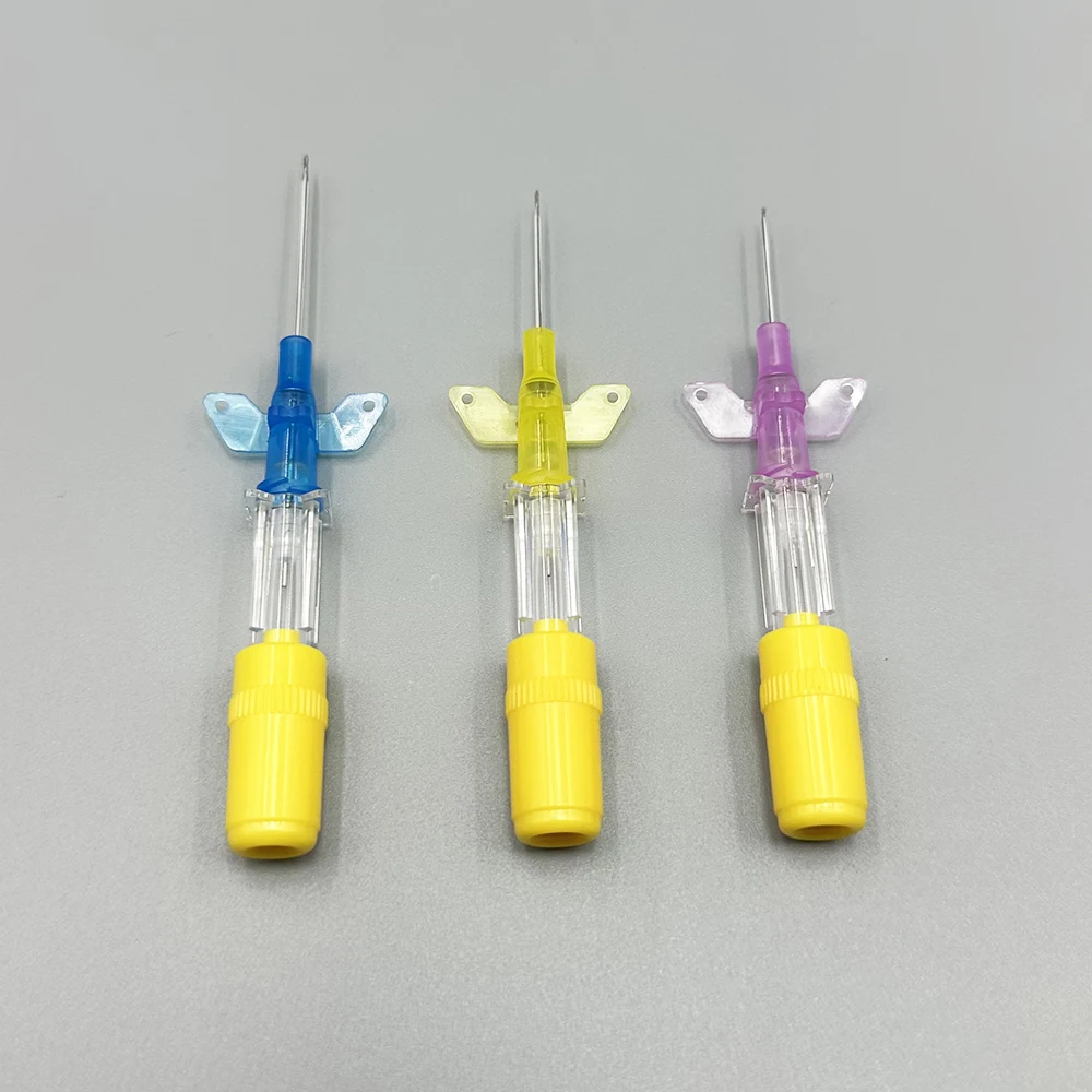 50pcs/Box Disposable Dog Cat I. V. Cannula Animal Catheter Pet Catheters with Heparin Cap 22G 24G 26G Veterinary Tools