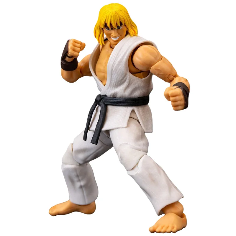 

(brand new) Spot goods Street Fighter 2 1/12 Ken White 6-inch mobile figure model collection Gift Birthday Gift Anime