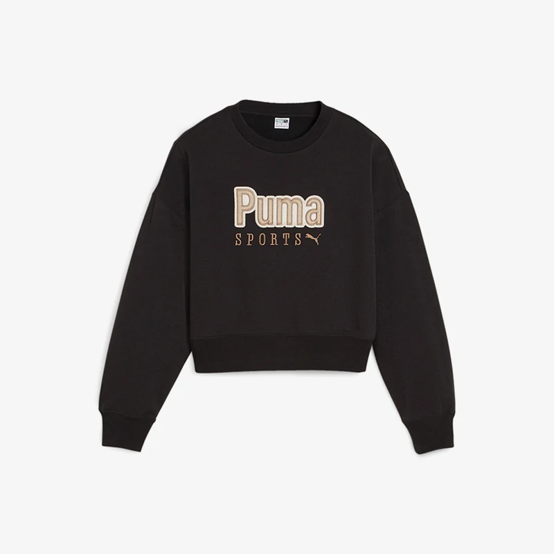 

Puma оригинальный женский вязаный свободный пуловер с круглым вырезом для спорта и отдыха 2024, 626169-01