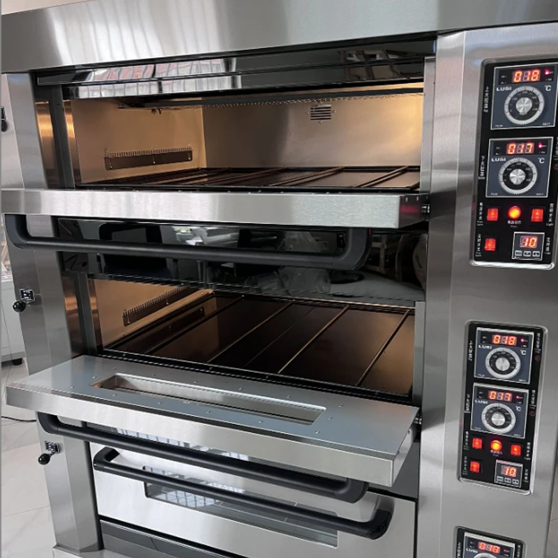 Oven Gas Commercial Removable Two/Three Layer Food Processors Pizza Cake Bread Equipment Bakery Large Furnace