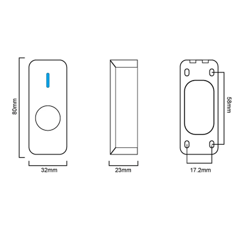 12V 24V Touchless Sensor Exit Button Door Release Switch IR Contactless Infrared No Touch Exit Button Optional Waterproof