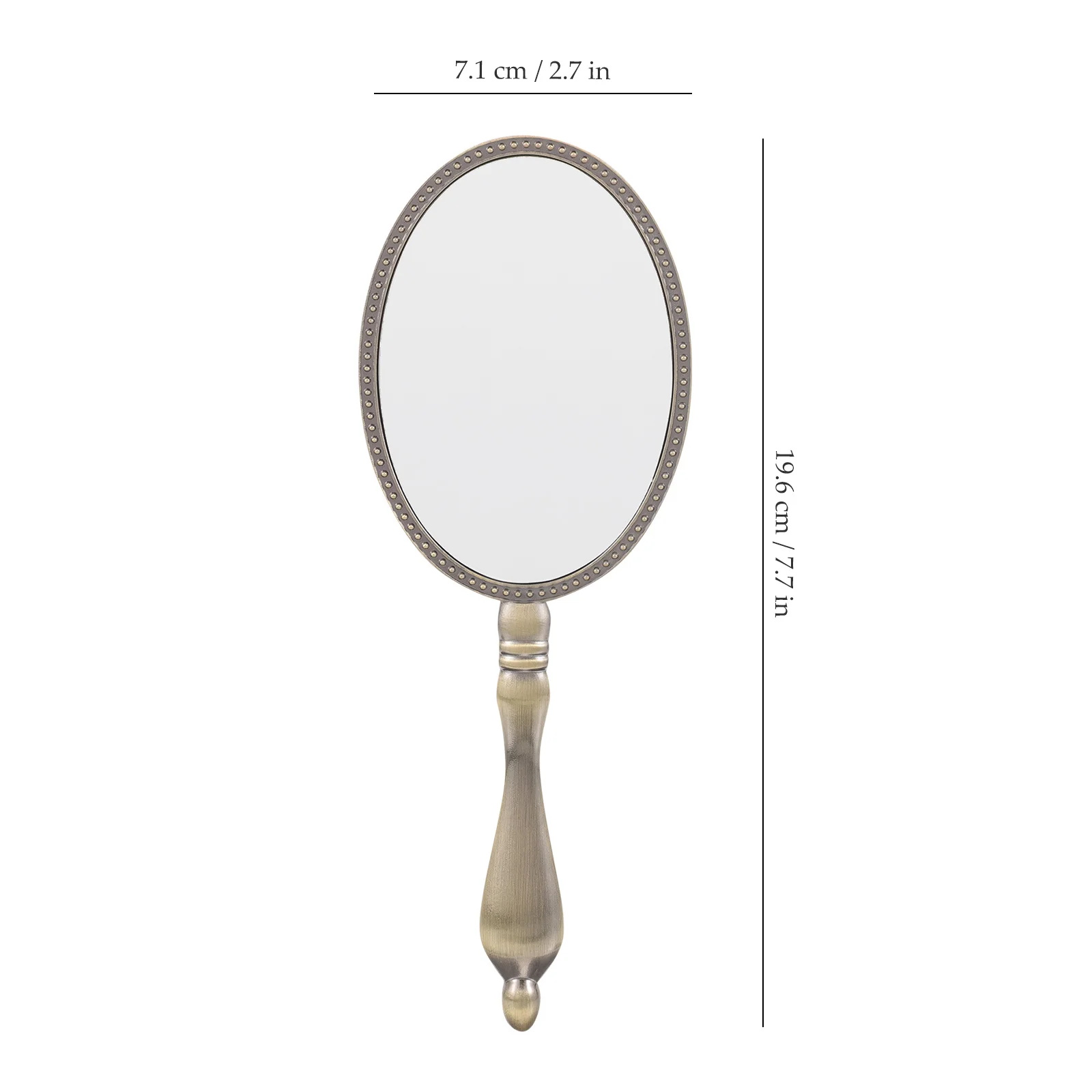 우아한 손거울 휴대용 메이크업 거울 빈티지 손잡이 거울 귀여운 디자인