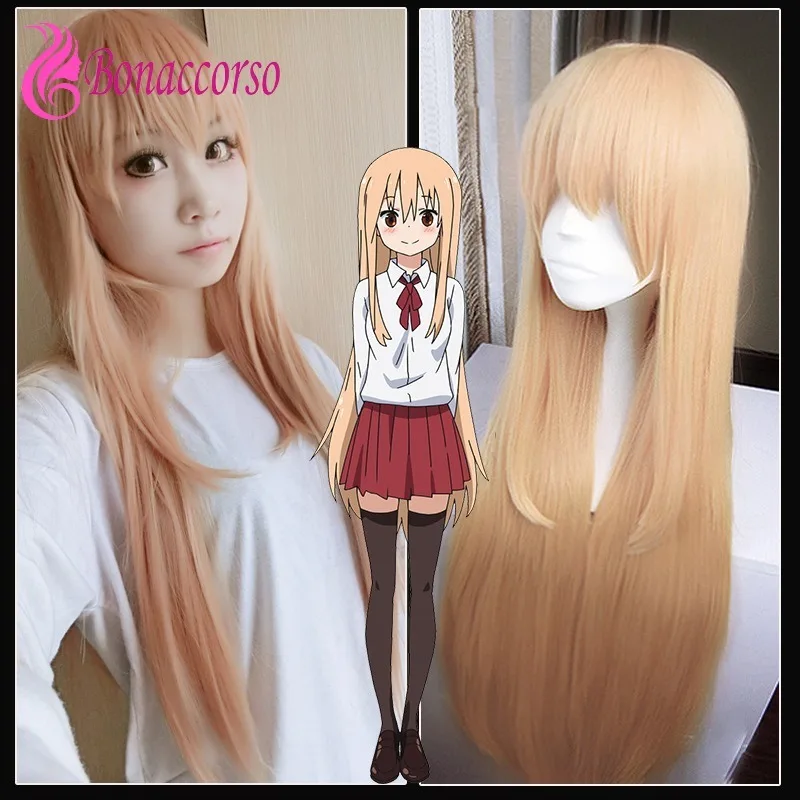 Dried Out Girl UMR Cosplay Wig Creamy Yellow Synthetic Long Straight Wig Anime Coser Cute Girl High Quality Wig Daily Party