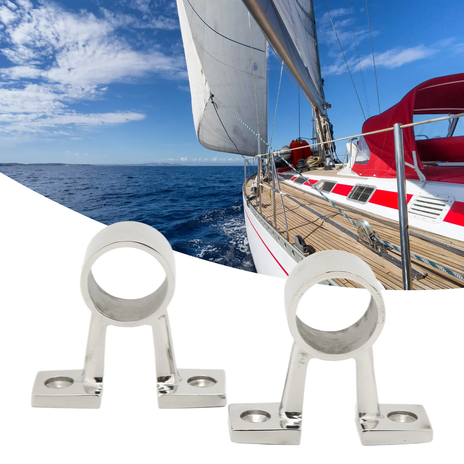 

Marine Boat Hand Rail Fitting Center Support Bracket Stanchion Stainless Steel for 1in Tubing Boat Deck Hand Rail Fitting
