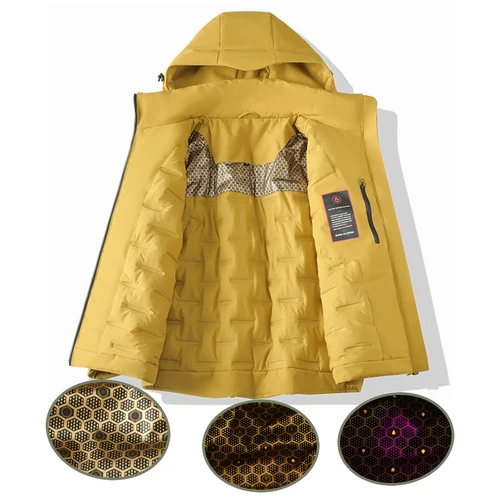 Imagen 2 del producto JNLN chaqueta polar cálida para hombre y mujer, abrigo de invierno impermeable a prueba de viento, Unisex, para exteriores, senderismo, Camping, esquí, escalada, cortavientos