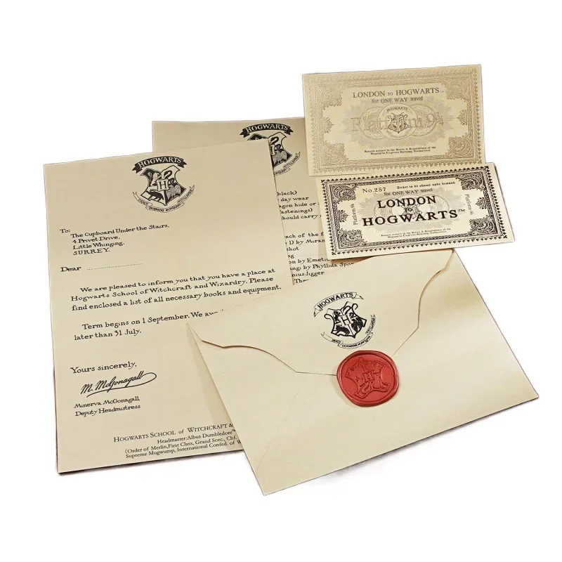 Harries Acceptance Letter Potters Surrounding Admission Letter High Quality Parchment Collection Paint-printed Cosplay Props