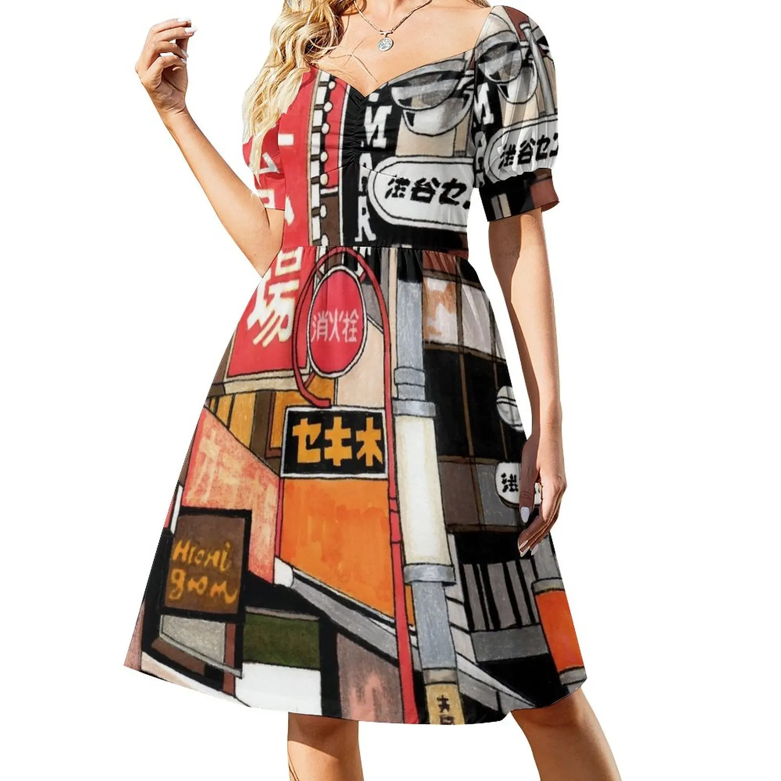 

Tokyo Street Signs Dress women's summer jumpsuit Summer women's clothing