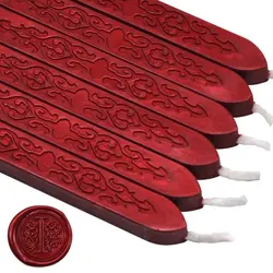 12PCS Blood Red Sealing Wax Sticks with Wick, Suitable for Envelope, Invitation, Gift Wrapping, Wine Bottle, Tea or Cosmetics