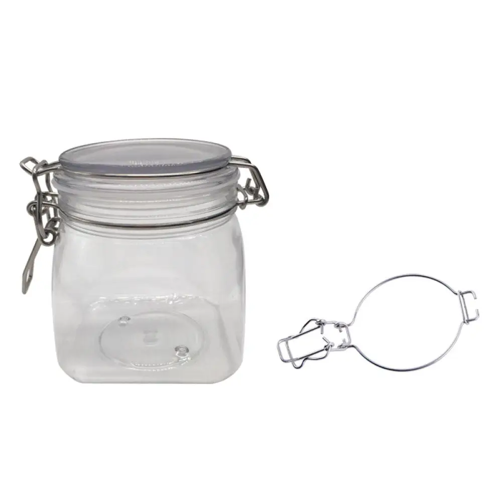 Kitchen Stainless Steel Sealed Container Airtight Food Storage Jar Spring Latch Metal Canister For Coffee Bean Tea Leaf Organize