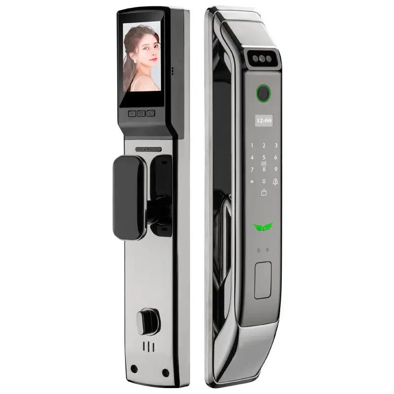 

3D Face Recognition Door Viewer Fingerprint Password Key Unlock Smart Door Lock Safe Smart Lock for Home Door Factory