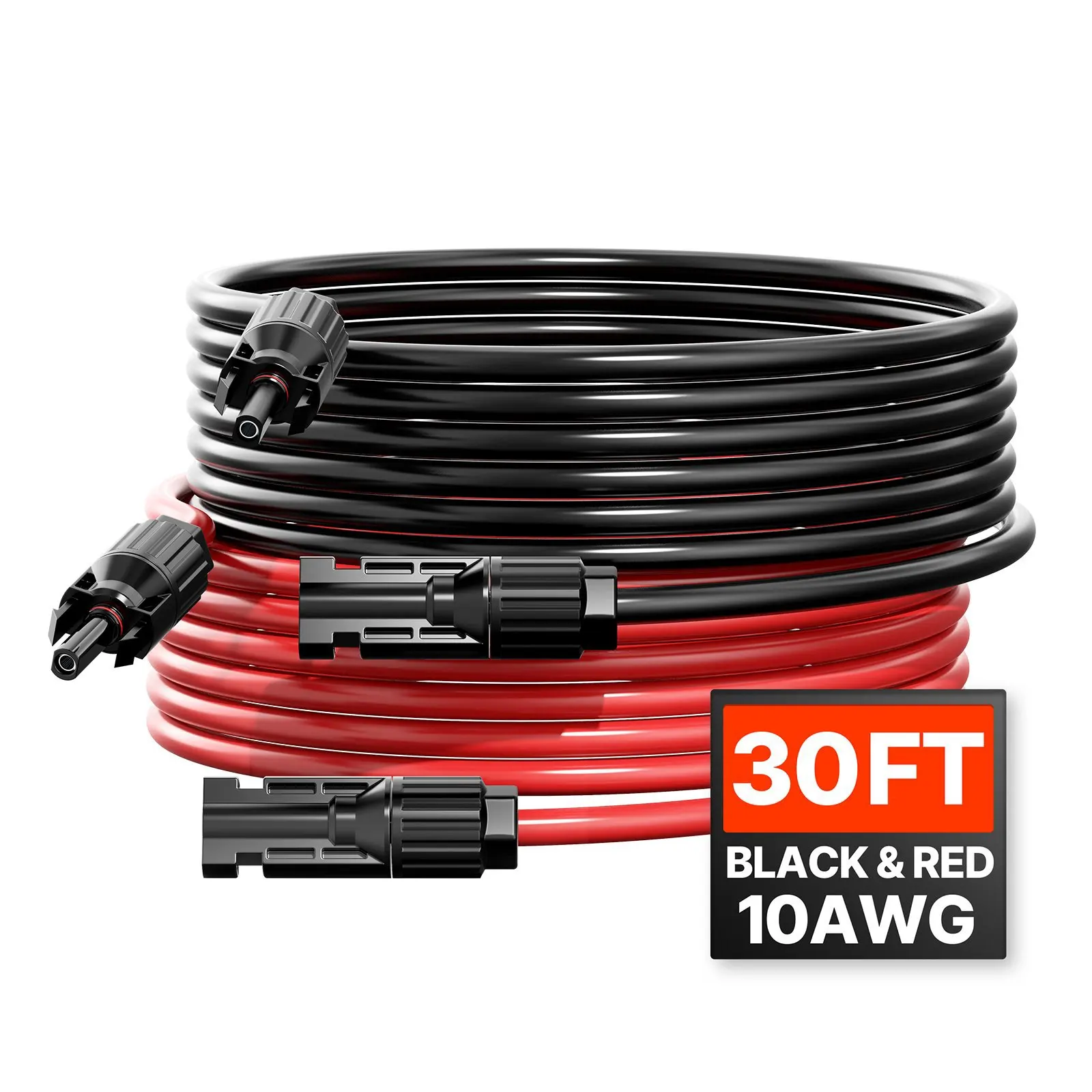 

Удлинительный кабель для солнечных панелей 30 футов, провод 10AWG с водонепроницаемыми разъемами (мама/папа), кабель PV 6 мм²