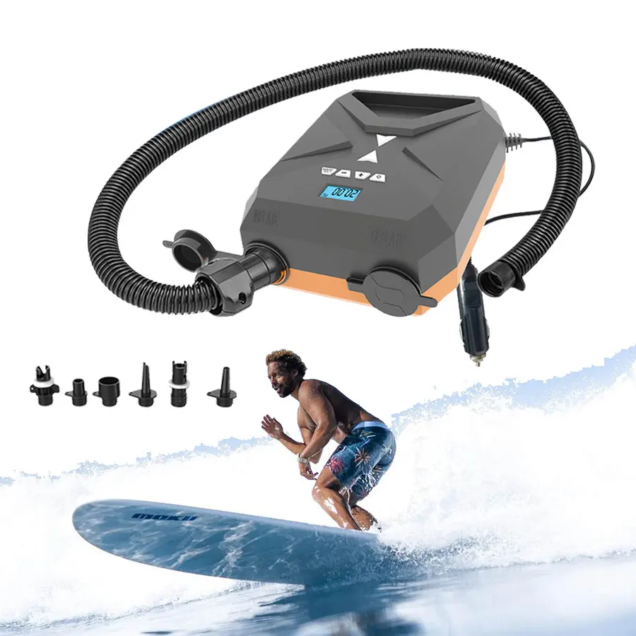 Factory Custom SUP Air Pumu DC12V 20Psi Fast Inflation Paddle Board Pump With 6 Air Nozzles For Inflatable Boat SUP Paddl Board