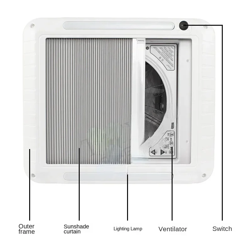 Direct sales RV modification accessories trailer station wagon ventilation fan, sun blind, exhaust fan, shade curtain