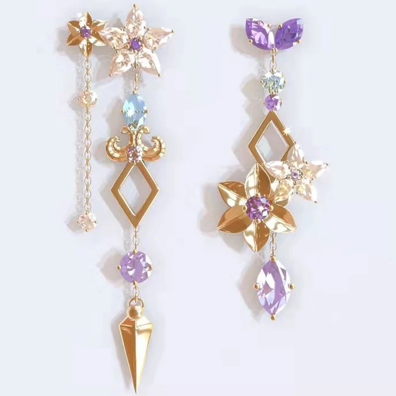 Anime  Genshin Impact  Tartaglia Zhongli Keqing Xiao Mona Barbara Kazuha Hu Tao Kamisat Ayaka Drop Earrings Ear Studs Jewelry