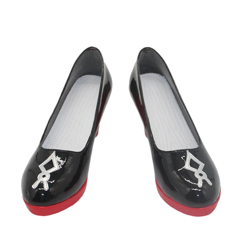 Vtuber EN Nerissa Ravencroft Cosplay Shoes PU Leather Shoes Halloween Carnival Boots Cosplay Prop Custom Made