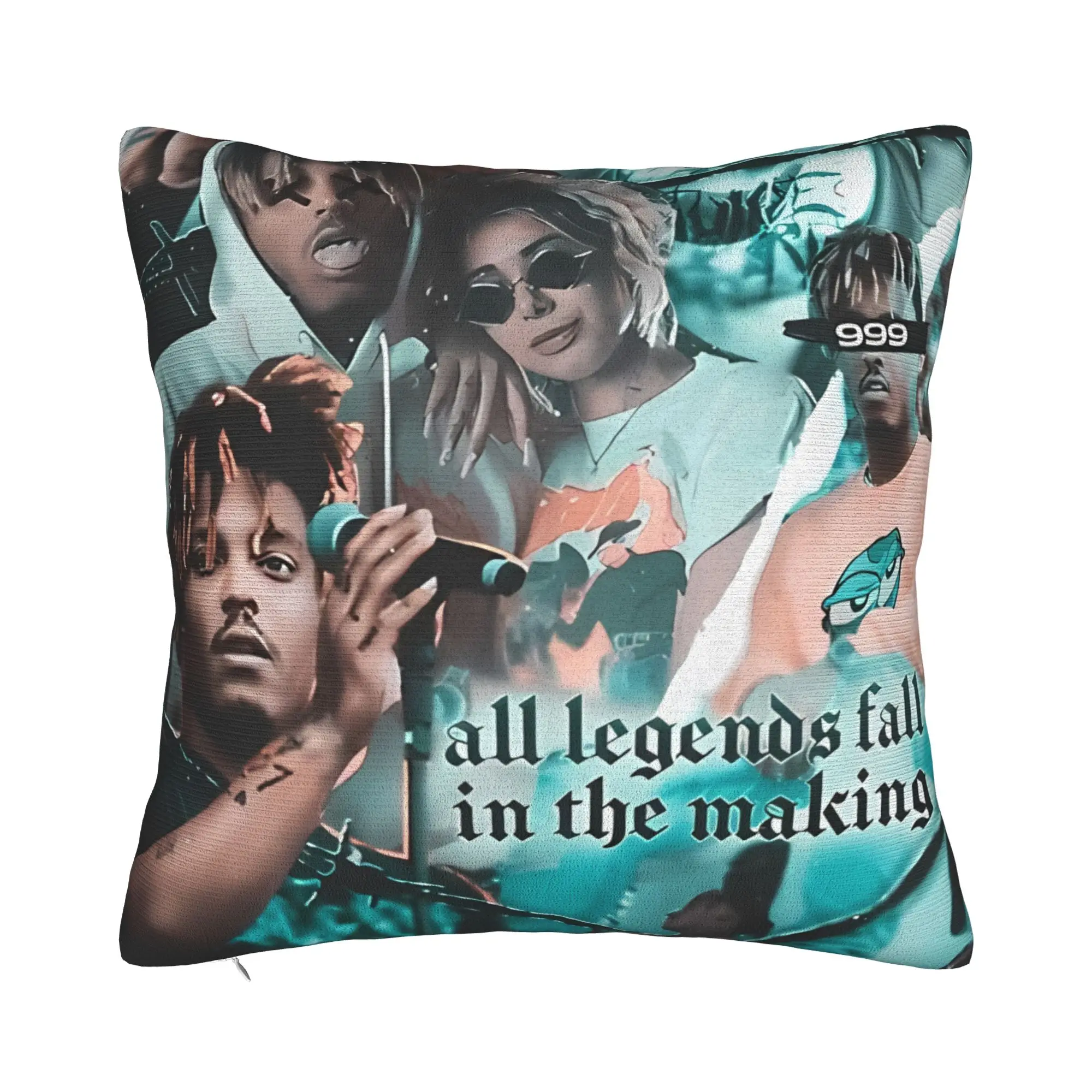 Juice WLD All Legends Fall In The Making Winter Holiday Farmhouse Home Deco Juice Wrld Pillow Cover Zipper Closure