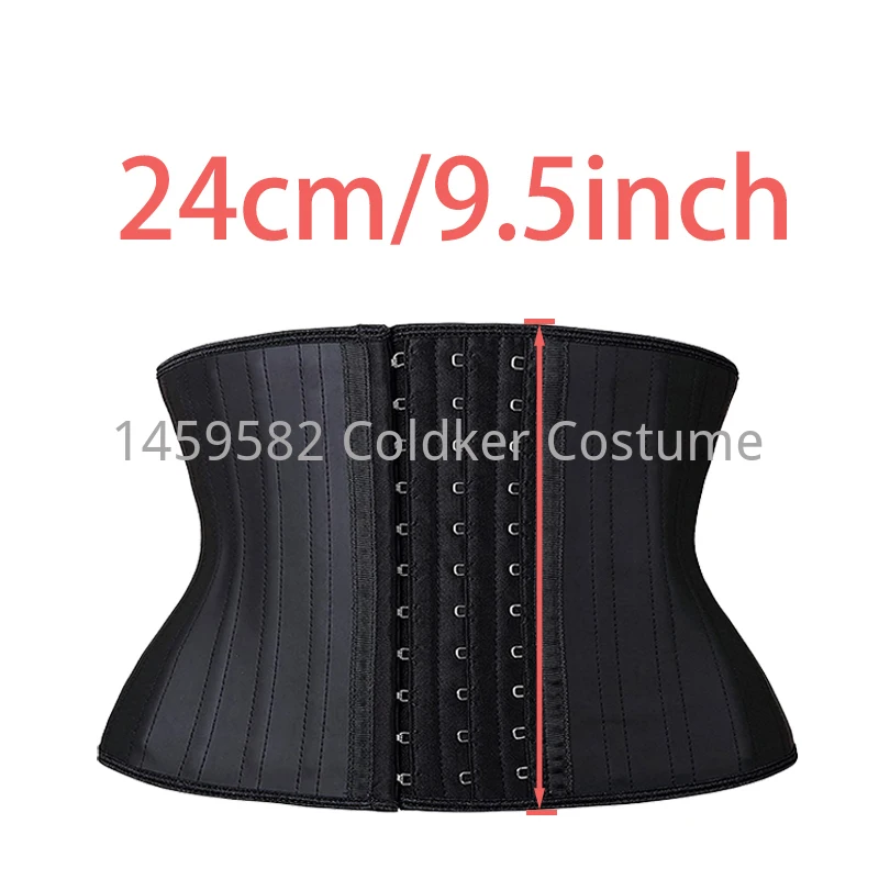 9.5 inch Short Torso Corset For Women Latex Waist Trainer Tight Band Slim Figure Manager Waist Steel Boned Abdominal Band