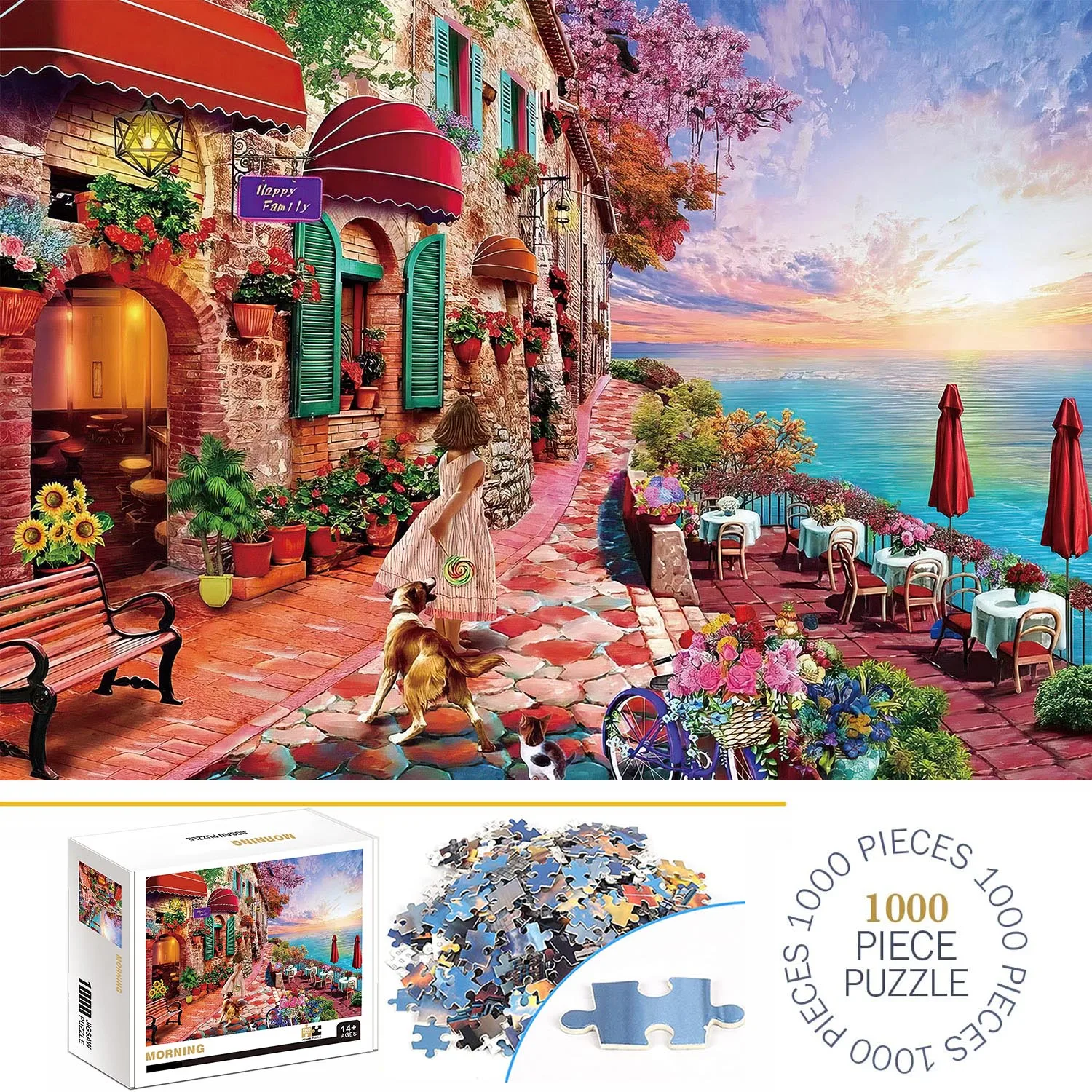 1000 Pieces Morning Jigsaw Puzzles for Adults Home Decor Games Family Fun Floor Puzzles Educational Toys for Kids