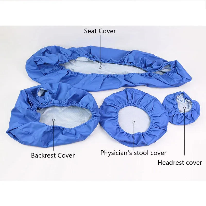 4Pcs/Set Dental Chair Covers Dental PU Leather Unit Waterproof PU Leather Protective Dental Full Chair Covers Elastic Stylish