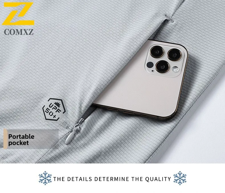 سترة صيفية UPF50 + خارجية من الجلد عالية المرونة مقاومة للماء وحماية من الأشعة فوق البنفسجية فضفاضة مناسبة للمشي لمسافات طويلة والتخييم والصيد ملابس رياضية 2025 #3