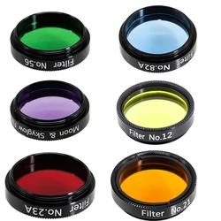 1.25 Inch Moon Skyglow Filter for Astromomic Telescope Eyepiece Optical Glass Multi Color