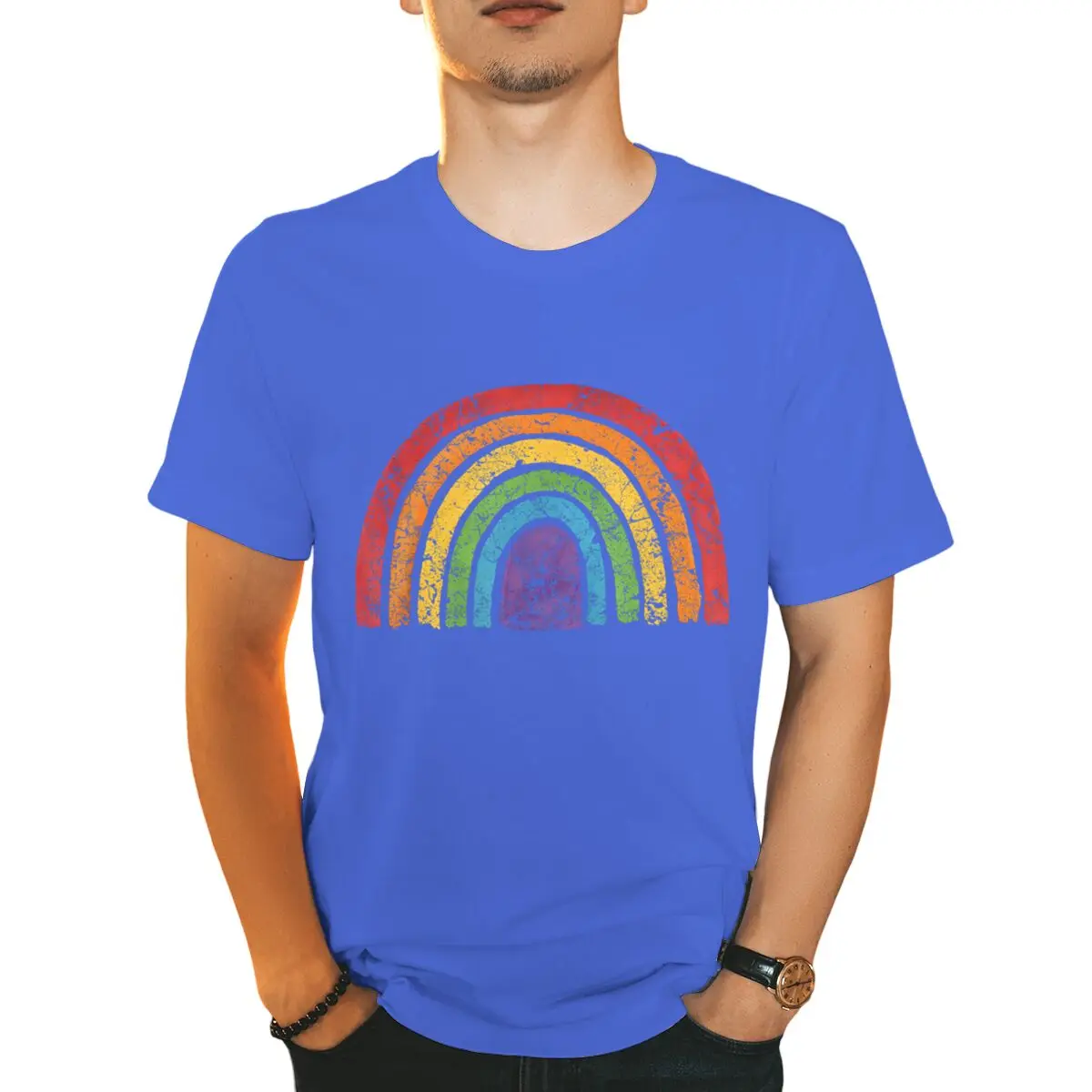 LGBTQ Rainbow Flag Gay Pride T-shirt Pride Month Short-sleeve Crewneck T-shirt Vintage LGBT T Shirt Summer Tops Tees Clothes view 2