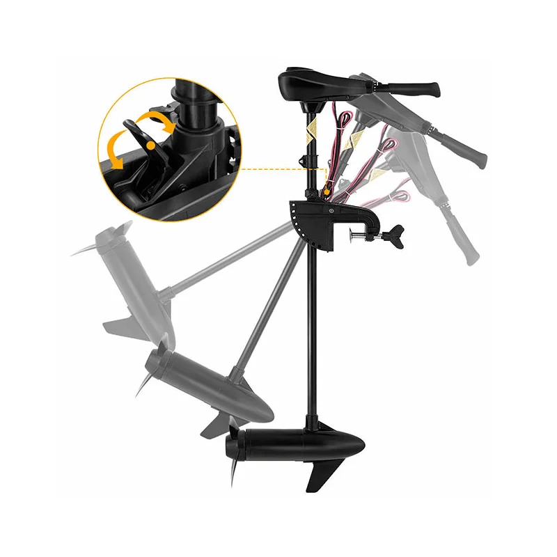 สภาพใหม่ใบพัด Mount ตกปลา Kayak DC ไฟฟ้าเรือมอเตอร์ Ultralight Outboard Yacht Trolling Motor