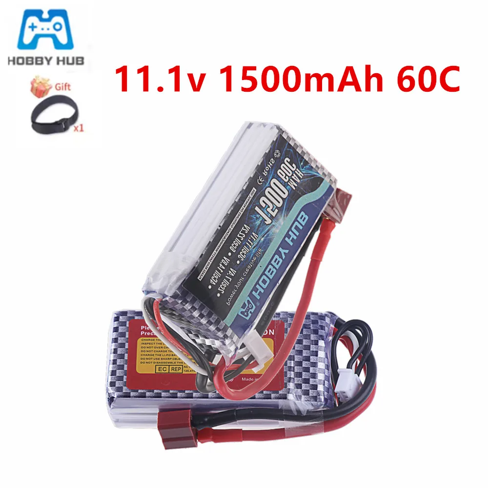 

Hobby HUB 11.1V 1500mah 60C Li-po Battery For Off-road Racing Cars Vehicle, Aircraft Quadcopter