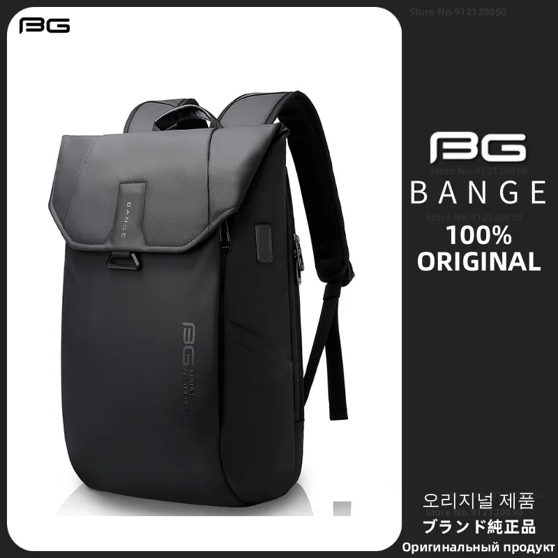 

BANGE Unique Men's Backpack Anti-Theft Waterproof Laptop Backpack 15.6" Daily Work Travel Business Backpack Student School Bag