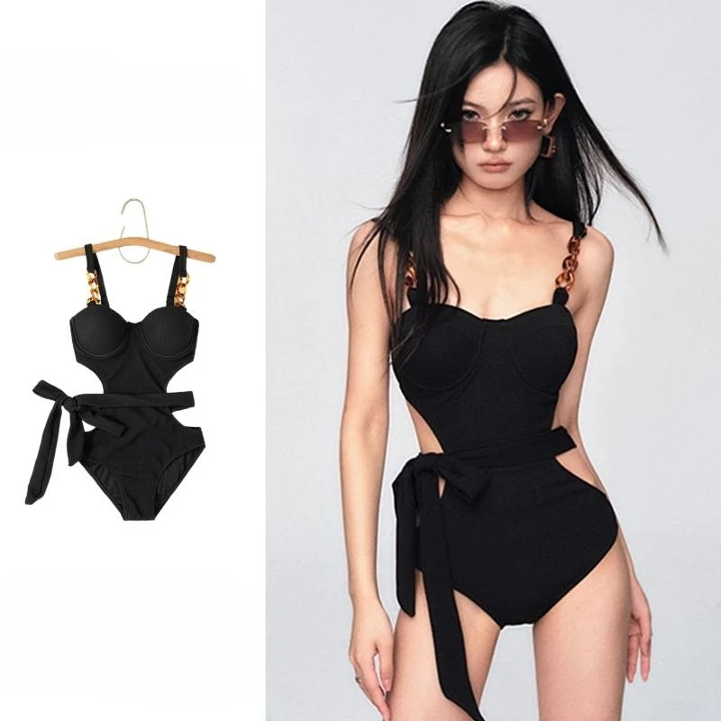 

Женский слитный купальник-бикини 2026: комплект с высокой талией, халтером, пуш-ап эффектом, монокини, сексуальный, в стиле бохо, для летнего пляжного отдыха